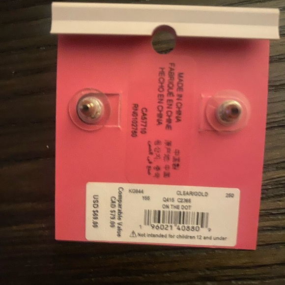 NEW Kate Spade gold stud earrings - Picture 3 of 4
